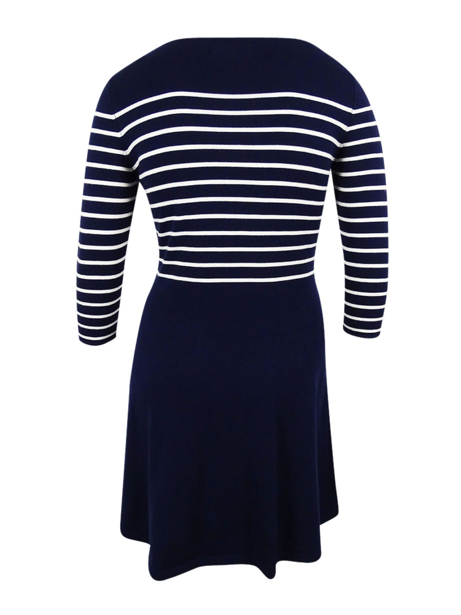 Lauren Ralph Lauren Women's Striped Dress (S, Lighthouse Navy) | eBay